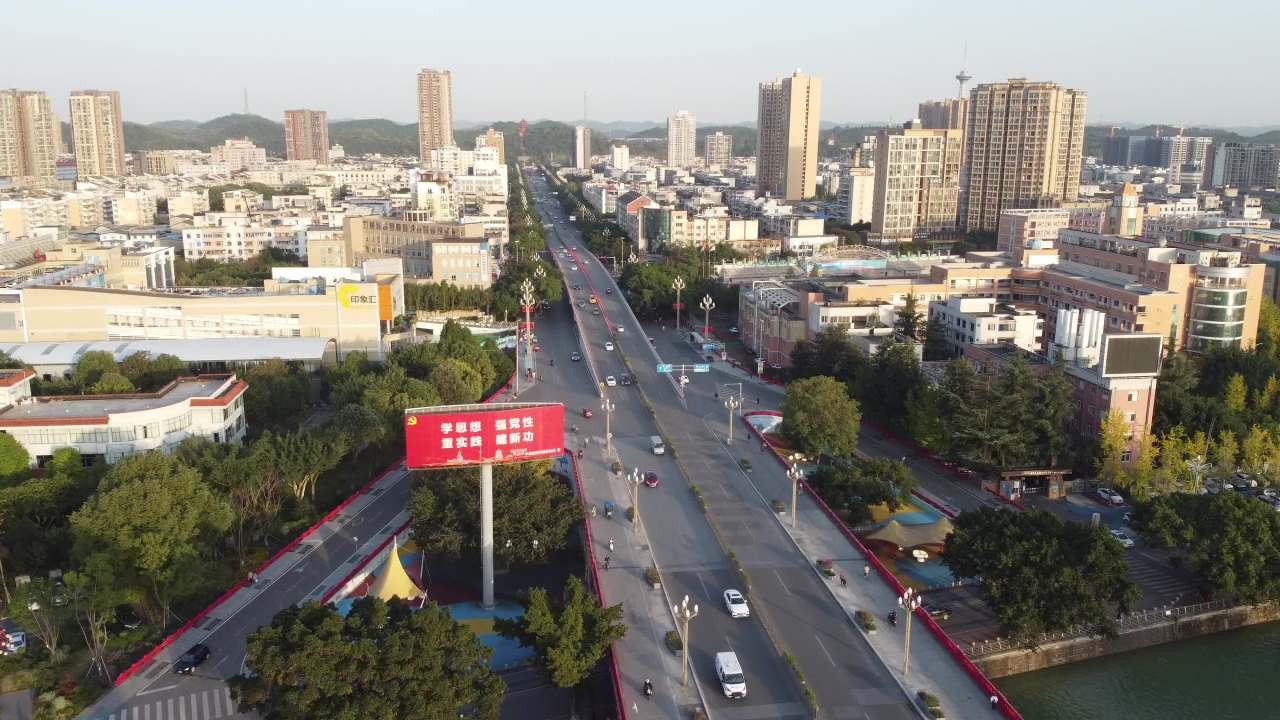 航拍城市道路