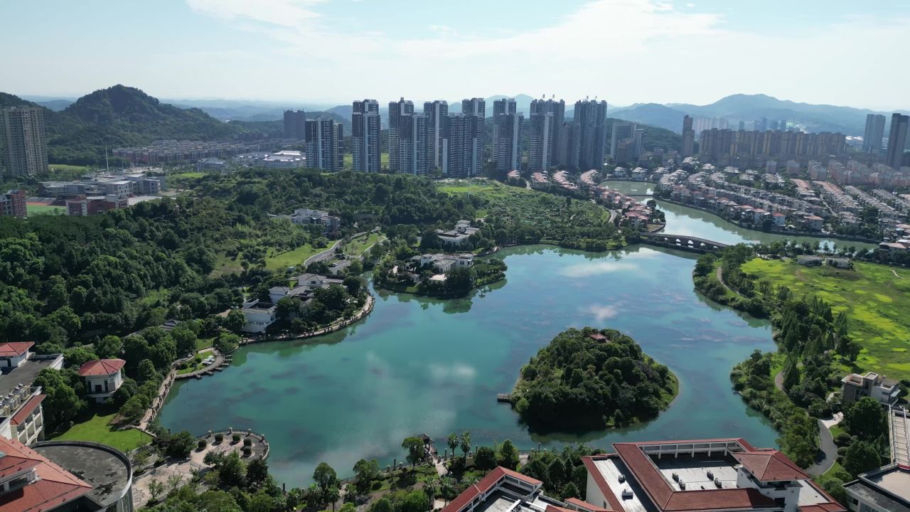  航拍江西宜春宾馆