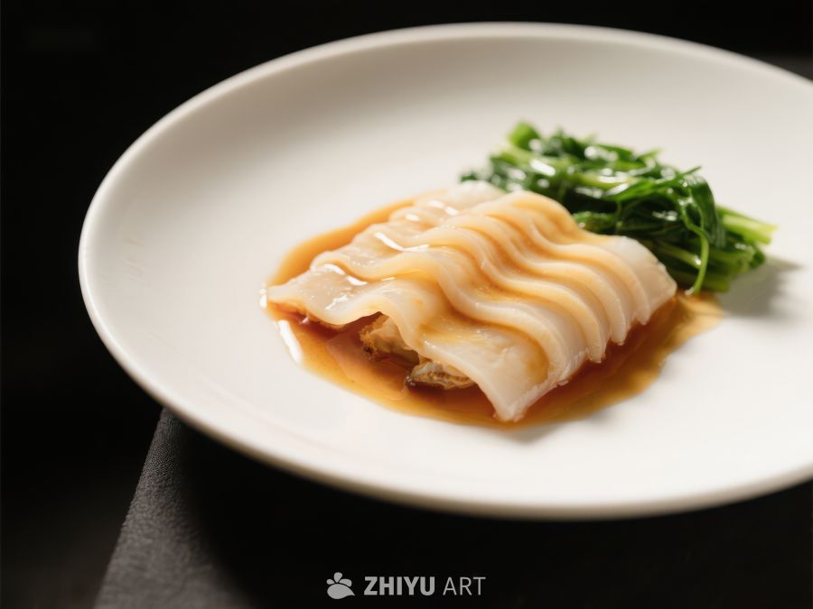 精致摆盘的鱼肉料理 445