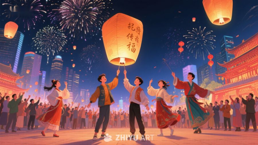 夜空下的灯笼舞会 1198