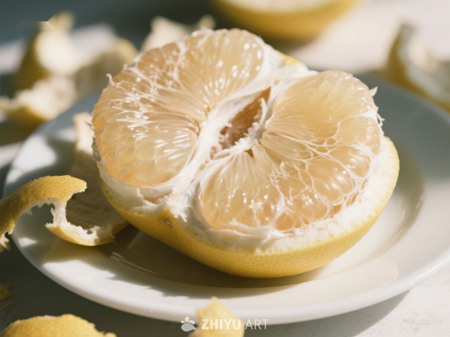 切开的柠檬，露出多汁的果肉 373
