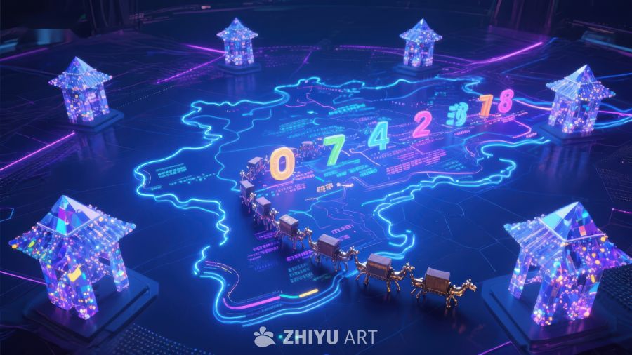 未来科技地图与数字互动展示 644