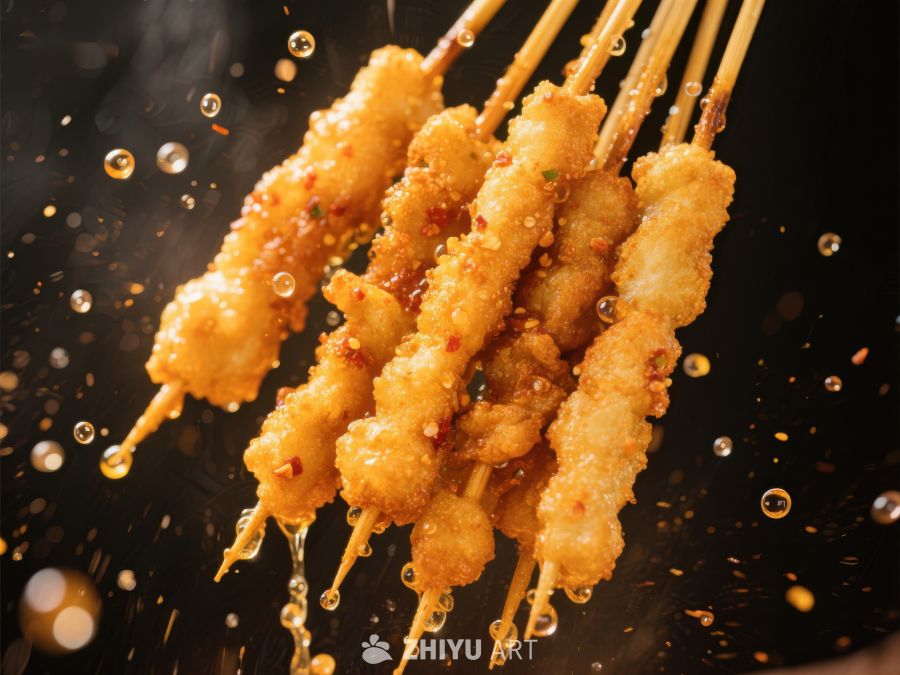 香辣串烧美食特写 1258