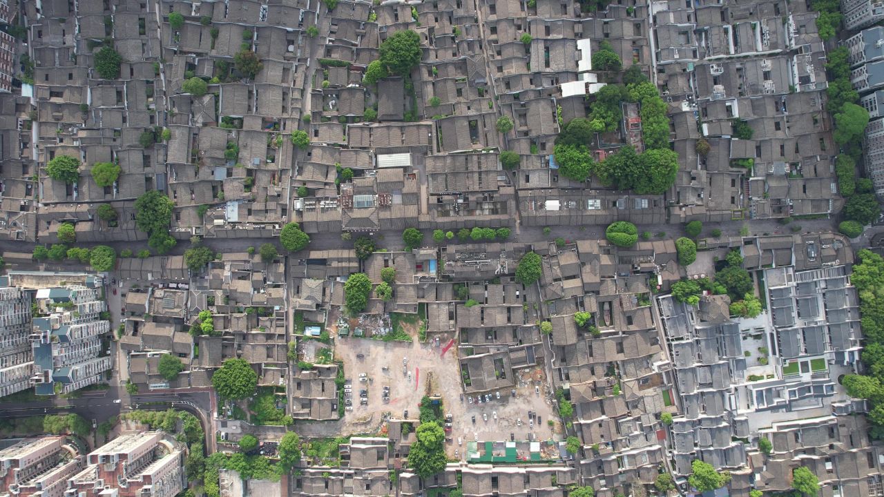 航拍福建福州城市风光