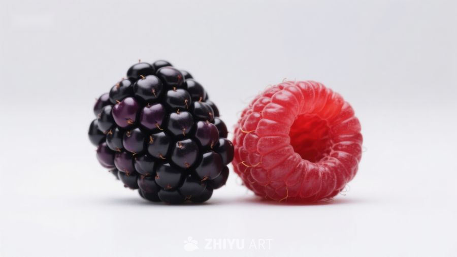 黑莓与覆盆子并置展示 101