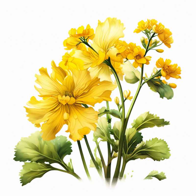 春天的油菜花插画 12