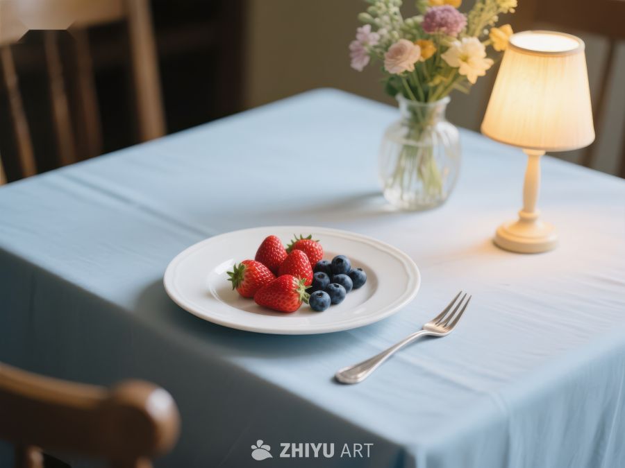 餐桌上的水果与花瓶 70