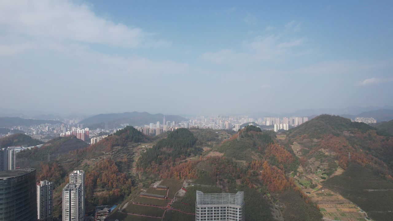 贵州遵义城市大景航拍