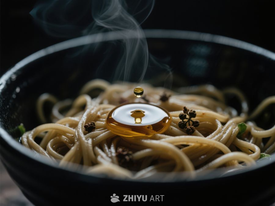 热腾腾的面条配橄榄油 1323