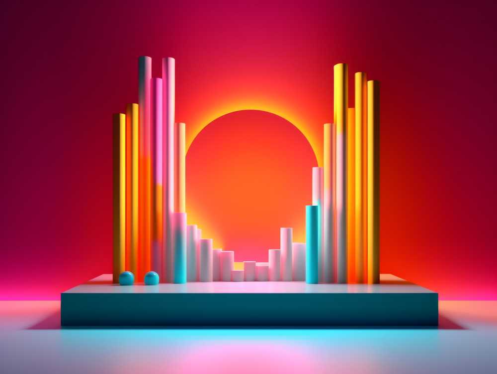 几何3D立体背景图形