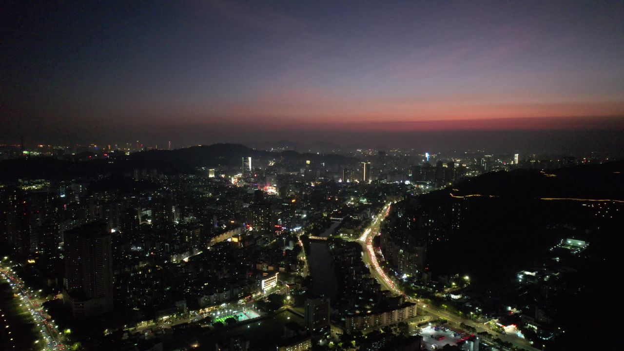 广东珠海城市风光航拍 