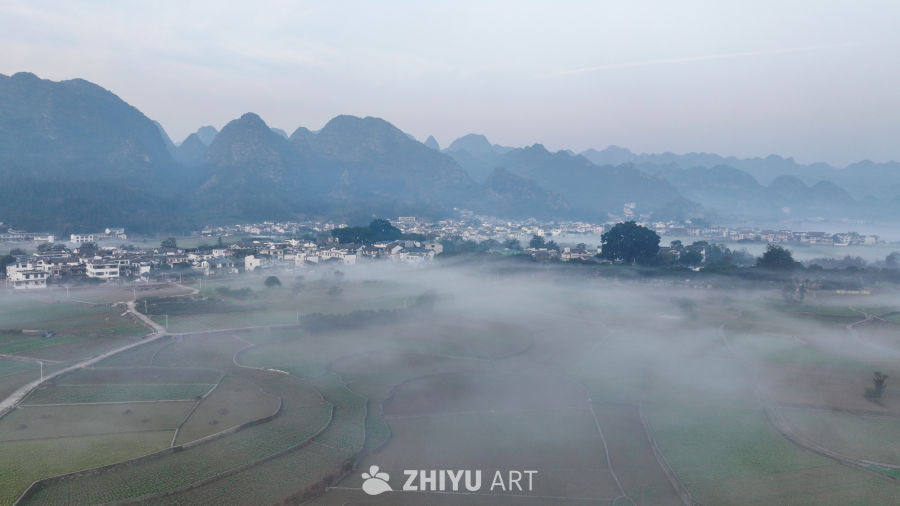 水墨画般的乡村晨景 31