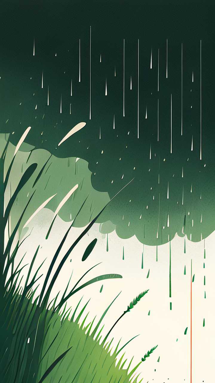 谷雨插画小草