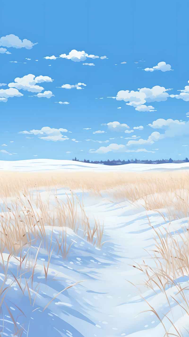 冬季唯美创意背景插画图 11