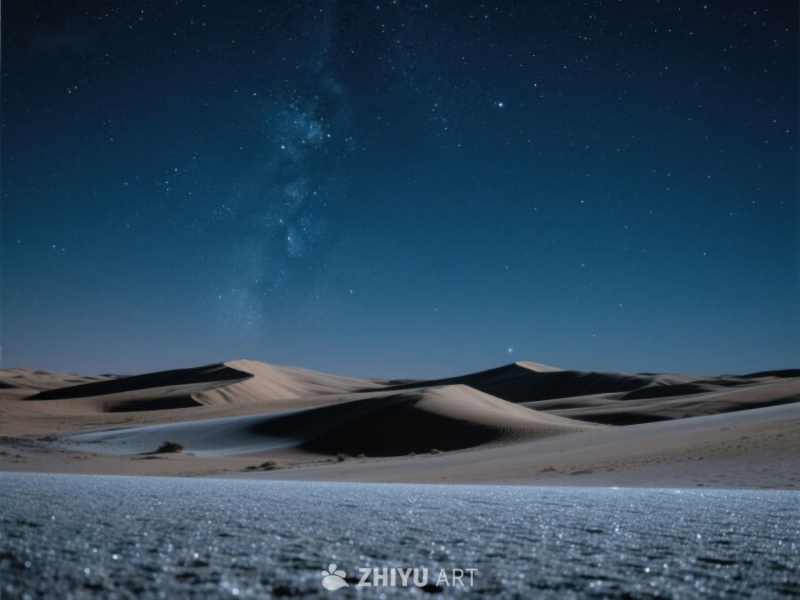 夜空下的沙漠与银河 329