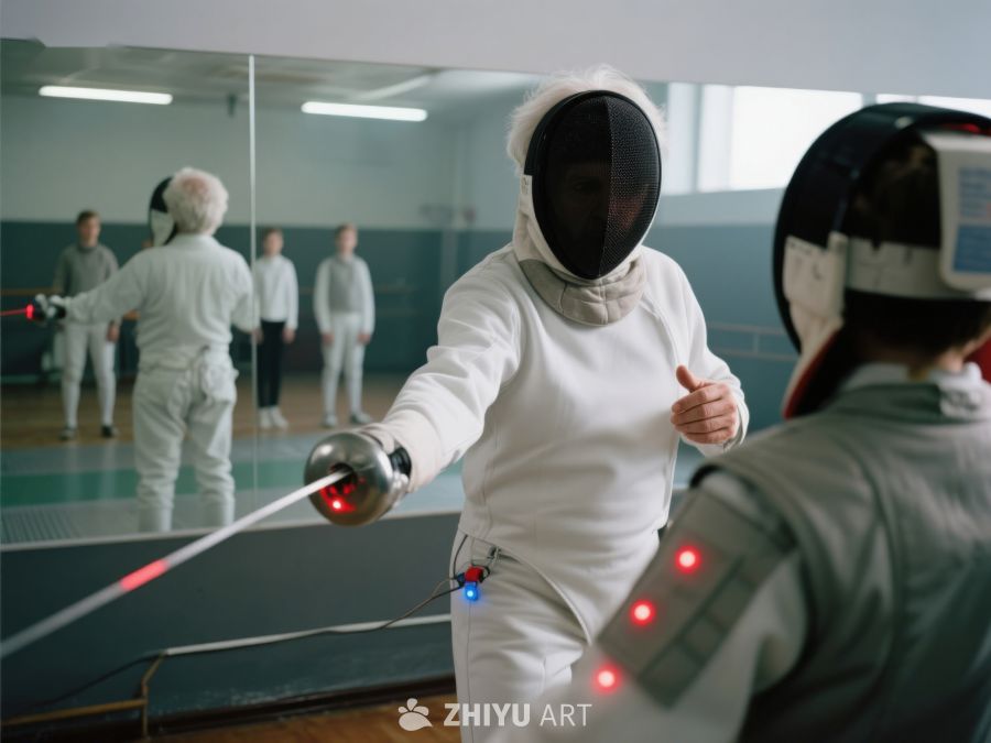 击剑训练：选手对战瞬间 146