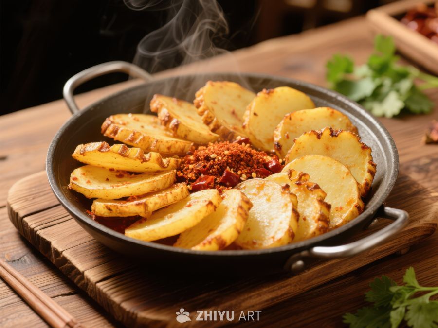 香辣土豆片热锅 1051