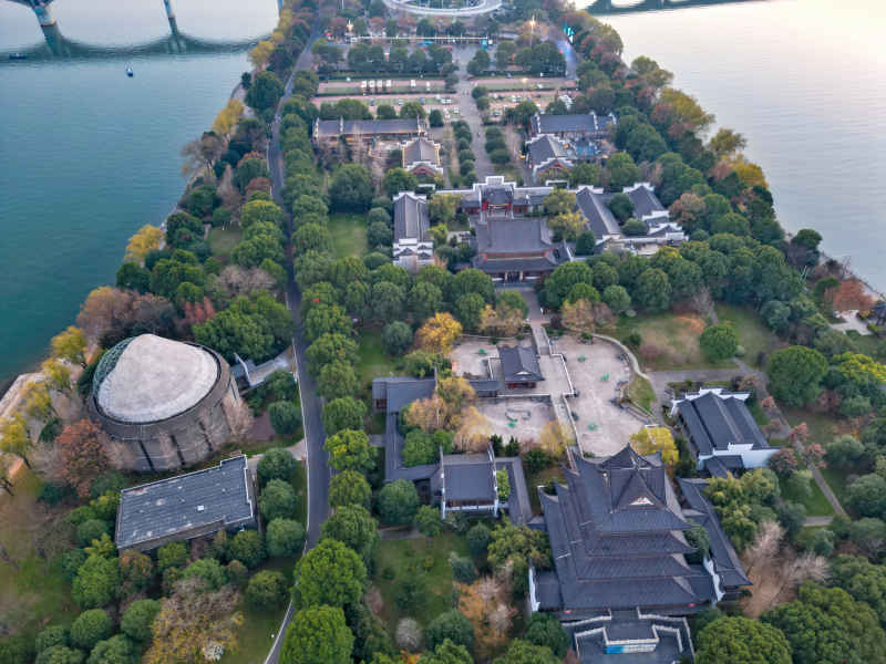 湖南长沙城市建筑高楼交通航拍摄影图