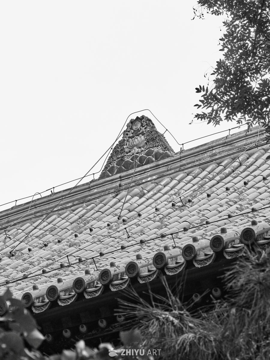 传统古建屋顶展示场景