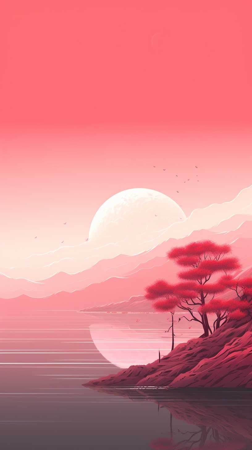 红色背景艺术图