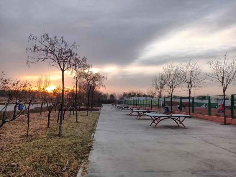 校园夕阳