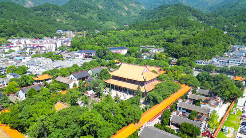 航拍湖南衡阳南岳区南岳大庙5A景区 