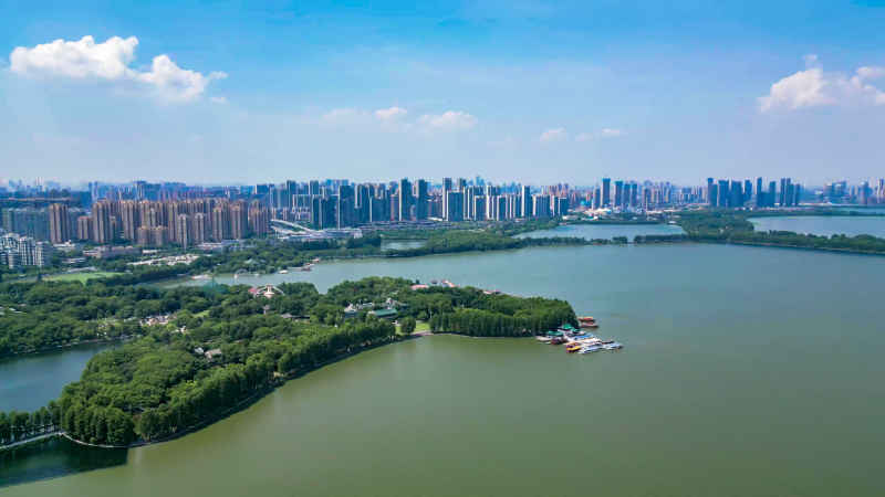 湖北武汉城市建设航拍摄影图 