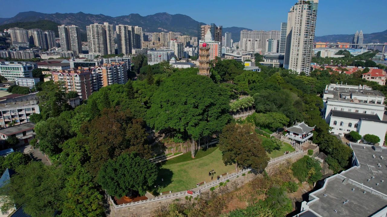 航拍福州罗星塔公园 6