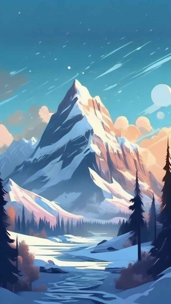插画冬季背景图 7