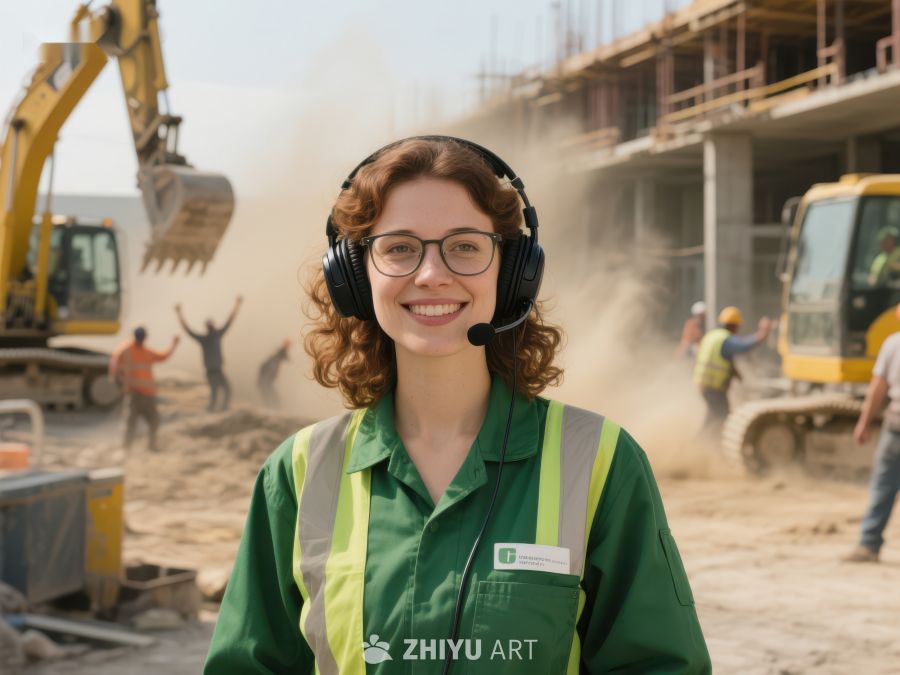 建筑工地上的女性工程师 178