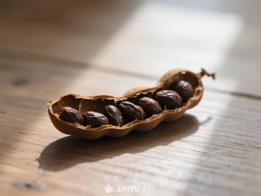 开壳花生在木质桌面上 293