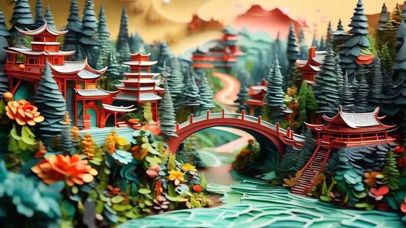 中国风国潮衍纸艺术 4