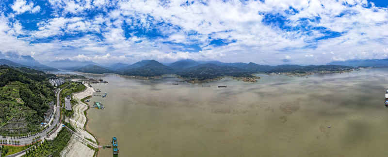 祖国壮丽山河长江三峡风光全景图 