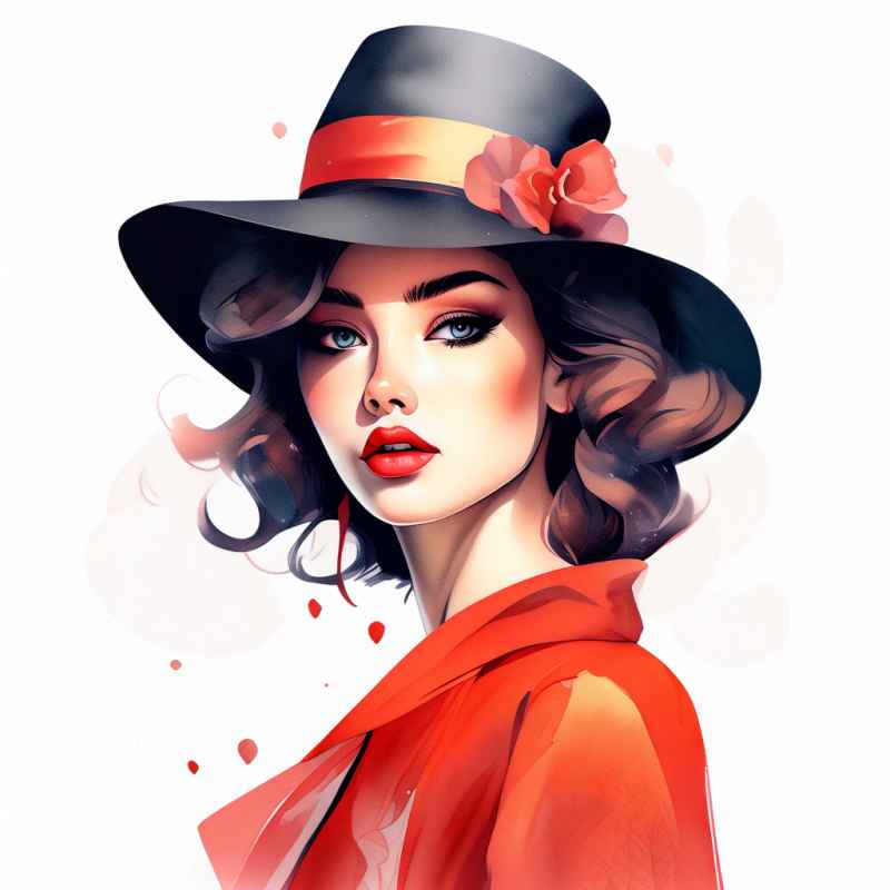 时尚插画美女 15
