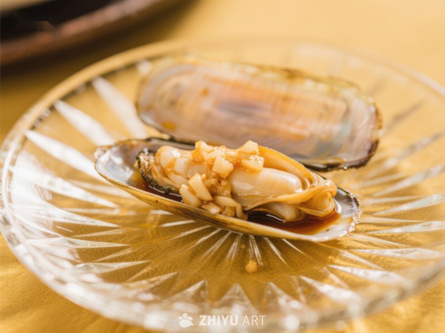 蒜蓉蒸贻贝，晶莹盘中呈现 941