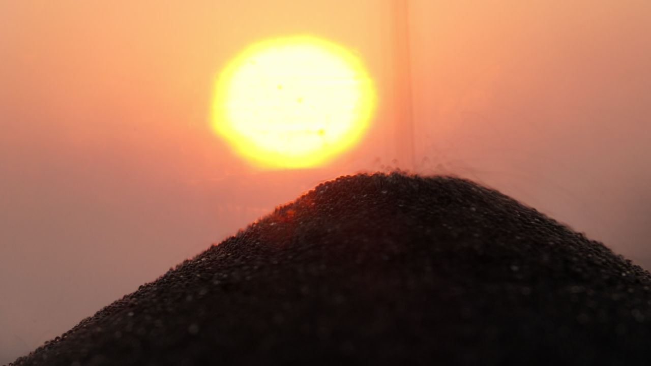 沙漏时间流逝争分夺秒光阴似箭特写微距