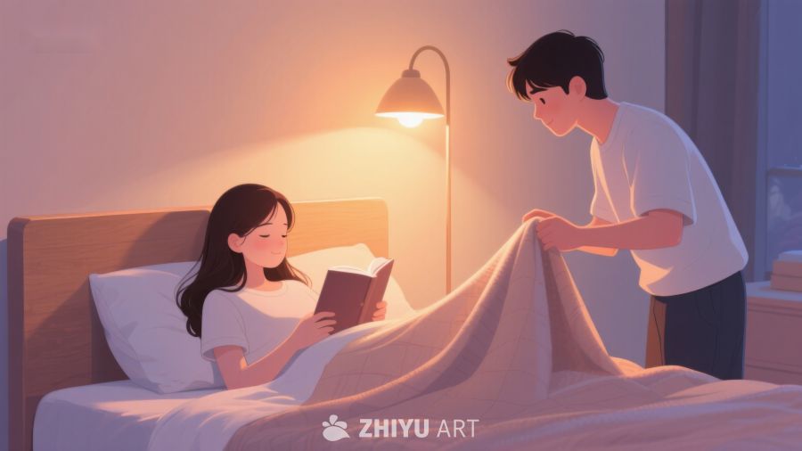 温馨夜晚，床头共读 481