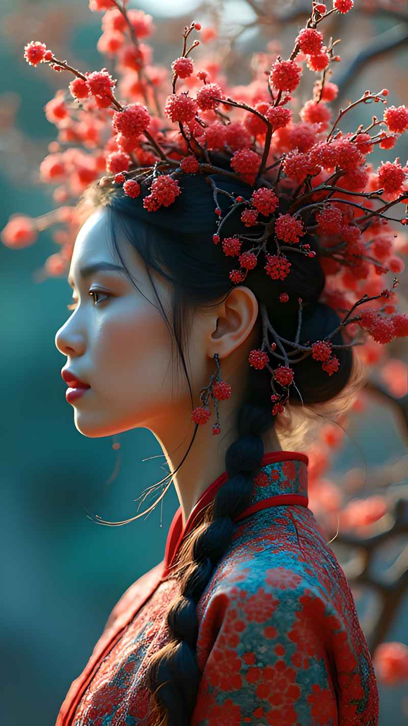森林系列五颜六色古风艺术美女 4