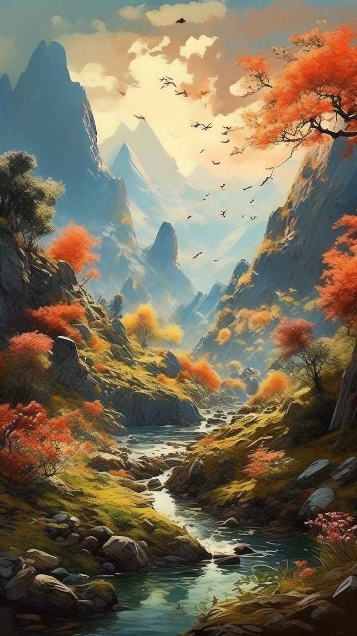人惊叹的山水画插画 8