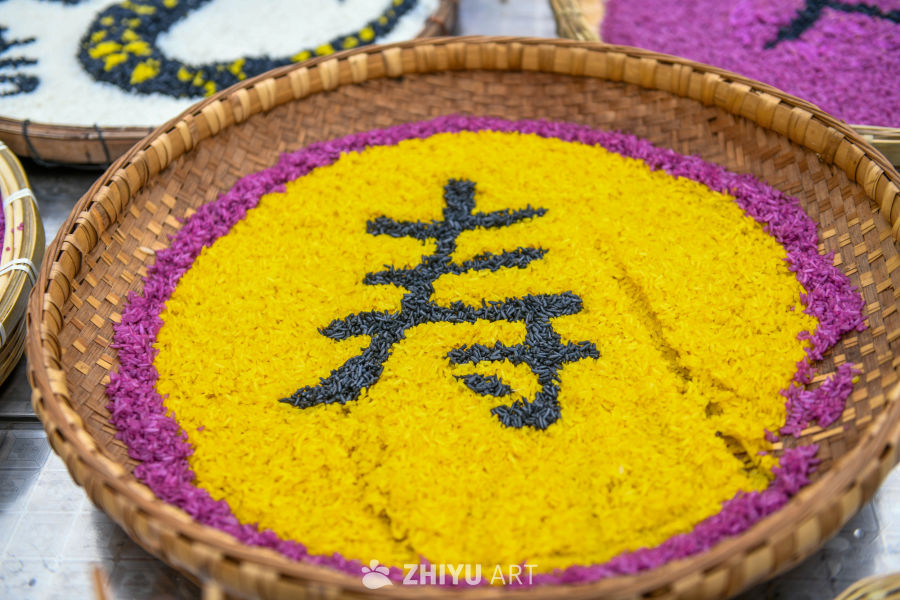 五色糯米饭  大米糯米米饭 12