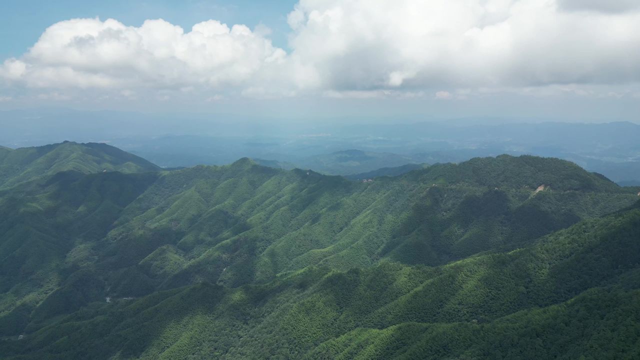 祖国大好河山壮丽山河蓝天白云航拍 