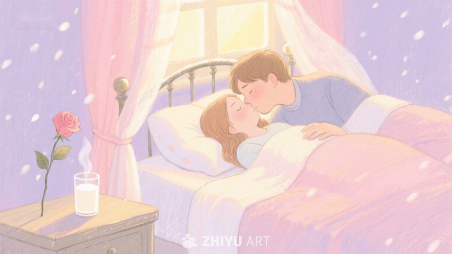 温馨床前，情侣共度浪漫时光 417