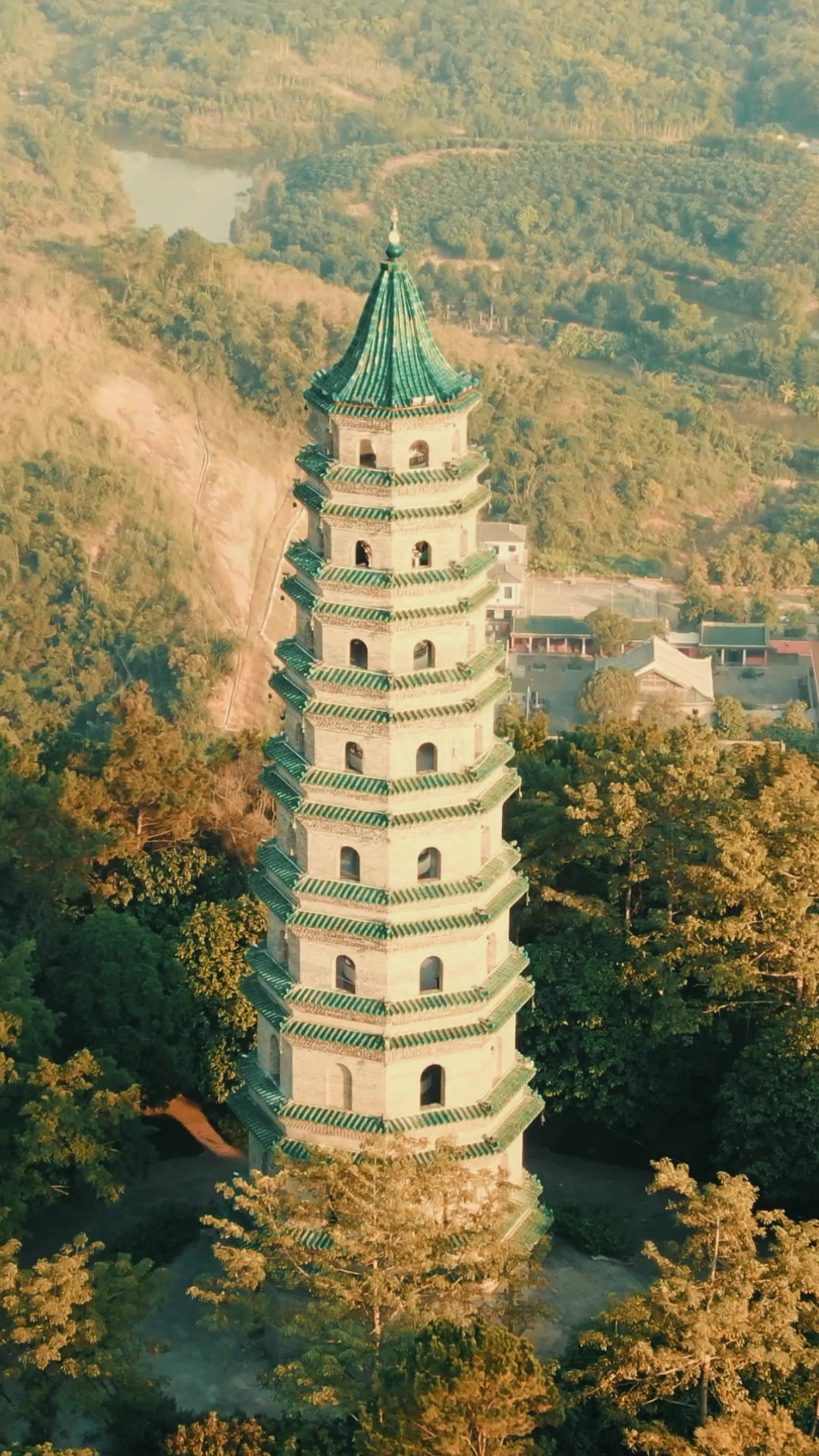广西南宁城市风光竖屏航拍