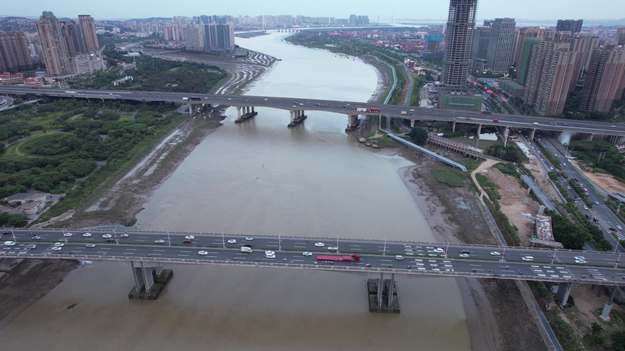 福建泉州城市风光航拍 