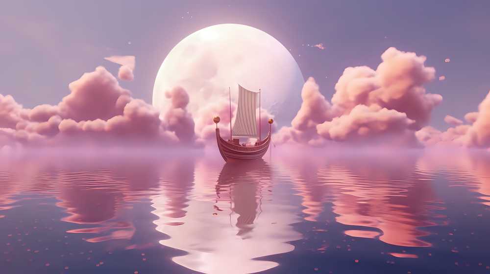 唯美月亮夜景