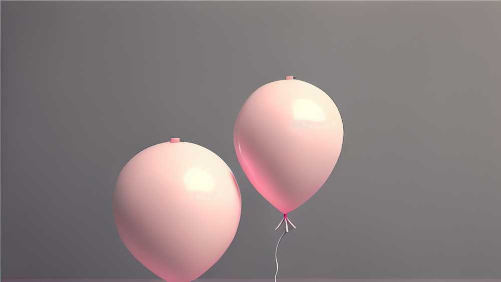 3D粉红色气球唯美