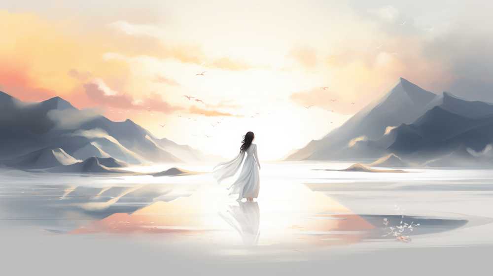艺术浅白色唯美背景图99