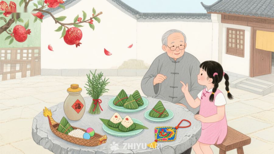 祖孙共度端午节，包粽欢聚 552