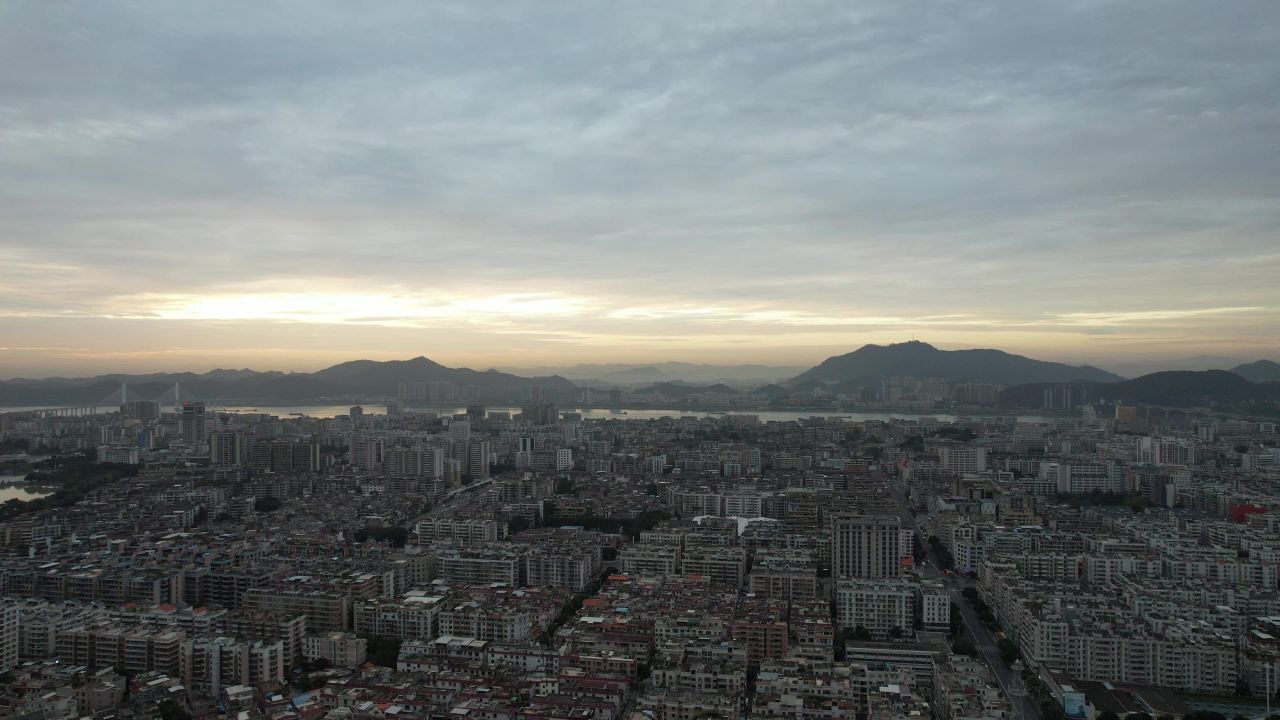 广东肇庆城市风光旅游景区航拍 