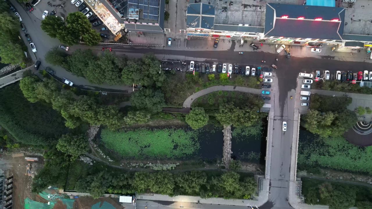  航拍山东潍坊青州城市风光